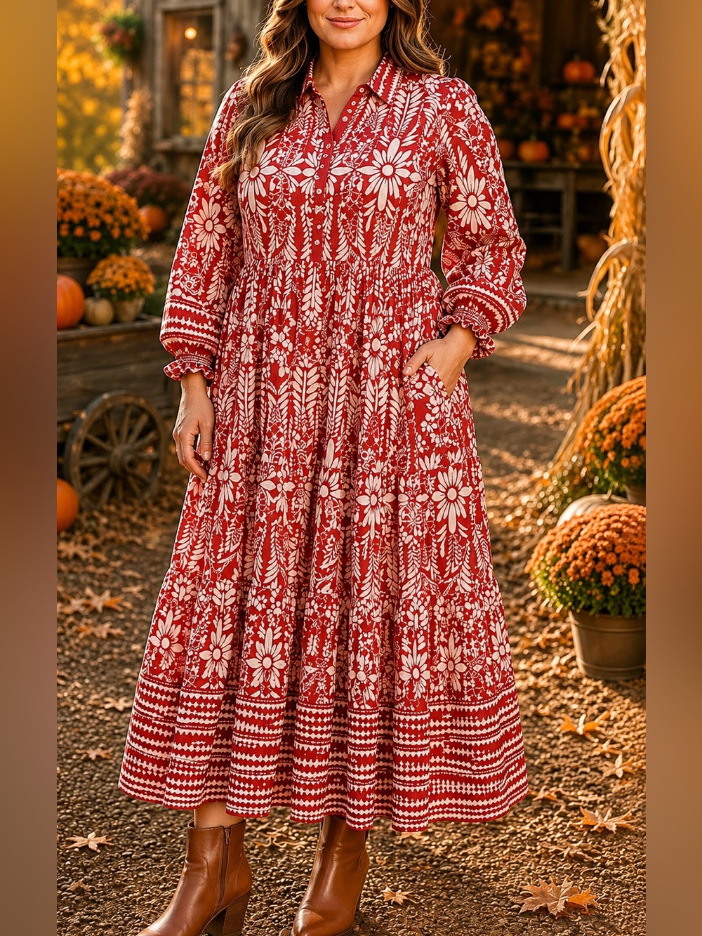 Umgee NWT rust colored maxi dress, medium